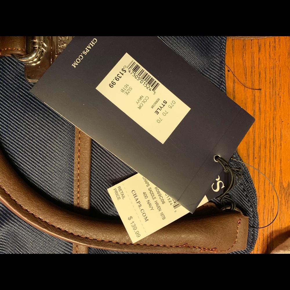 Luxury tote bag Chaps Tote Bag Brand 16x13.5x8 1.5lb Final Price - Picture 3 of 5